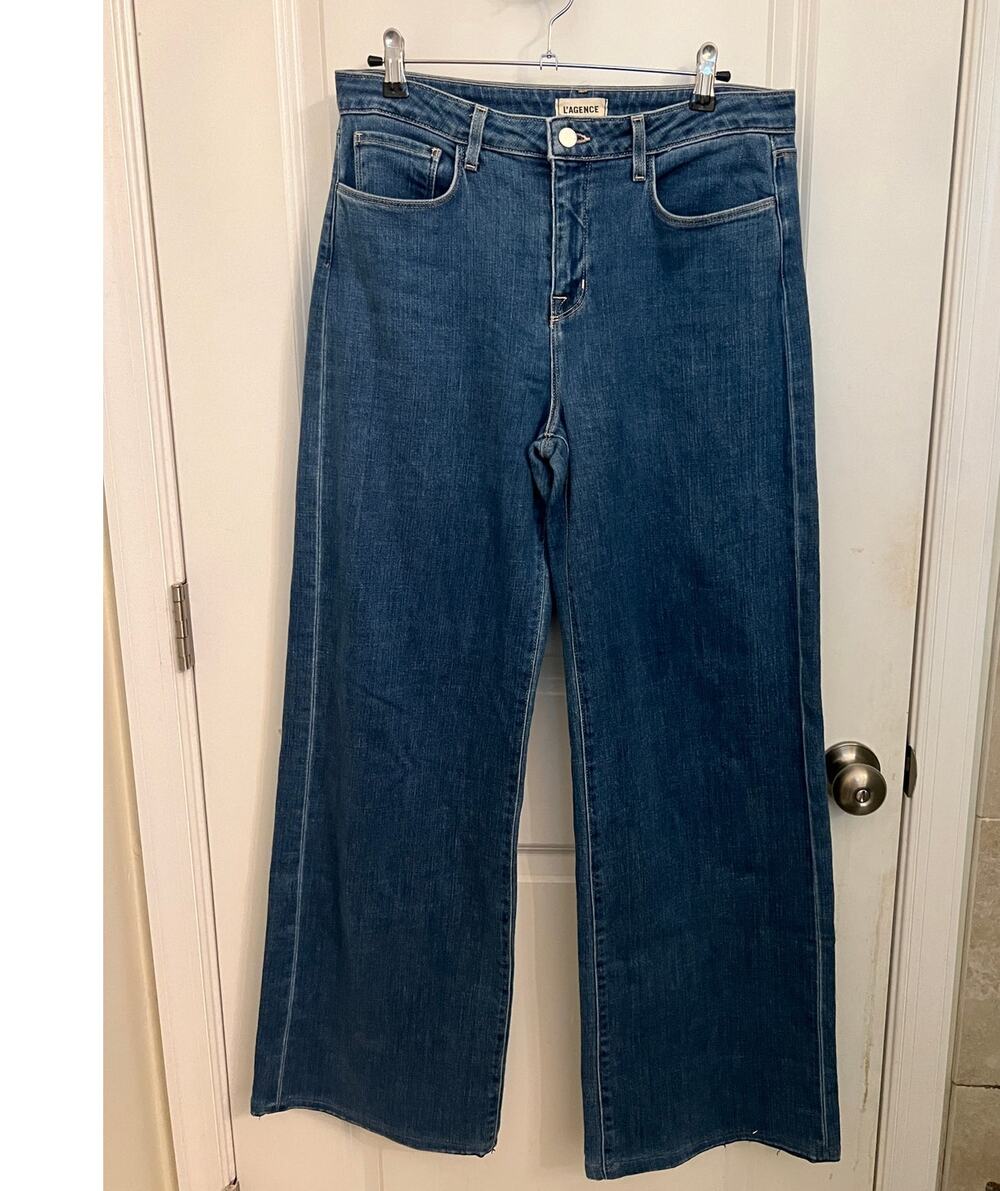 L'AGENCE Madden High Rise Wide Leg Jean in Durango 30 Preppy Old money Luxury